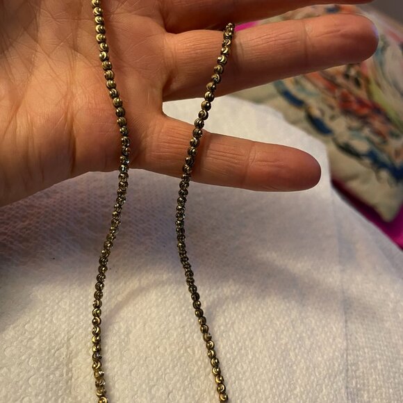Jewelry - unique split ball gold 925 chain Italy